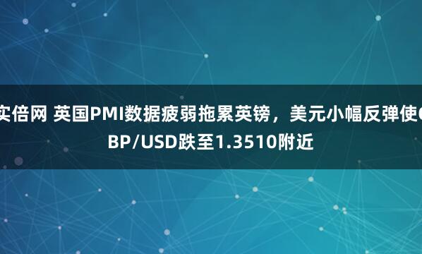 实倍网 英国PMI数据疲弱拖累英镑，美元小幅反弹使GBP/USD跌至1.3510附近